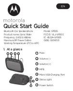 Preview for 1 page of Motorola Sonic Rider SP005 Quick Start Manual