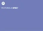 Motorola SPICE User Manual предпросмотр