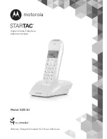 Предварительный просмотр 1 страницы Motorola STARTAC S1201H User Manual