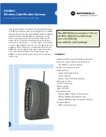 Motorola SURFboard SBG900 Specifications preview