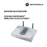 Preview for 1 page of Motorola SURFboard SVG2500 Quick Installation Manual