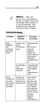 Предварительный просмотр 29 страницы Motorola Symbol LS1203 Quick Reference Manual