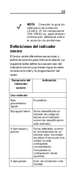 Предварительный просмотр 39 страницы Motorola Symbol LS1203 Quick Reference Manual