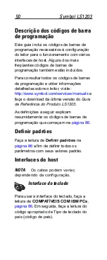 Preview for 50 page of Motorola Symbol LS1203 Quick Reference Manual