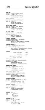 Предварительный просмотр 120 страницы Motorola Symbol LS1203 Quick Reference Manual