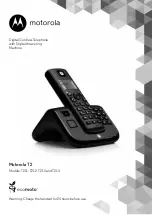 Предварительный просмотр 1 страницы Motorola T2 Manual