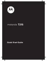 Preview for 2 page of Motorola T215 Quick Start Manual