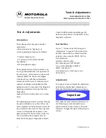 Предварительный просмотр 31 страницы Motorola T2260 Service Manual