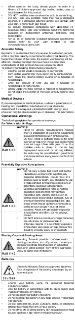 Предварительный просмотр 2 страницы Motorola T2XX Series User Manual