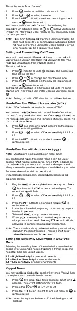 Предварительный просмотр 7 страницы Motorola T2XX Series User Manual