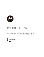 Preview for 1 page of Motorola T325 Quick Start Manual