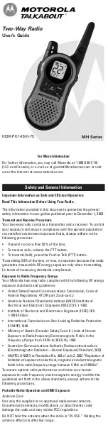 Motorola Talkabout MH Series User Manual предпросмотр