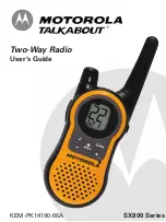 Preview for 1 page of Motorola Talkabout SX900 User Manual