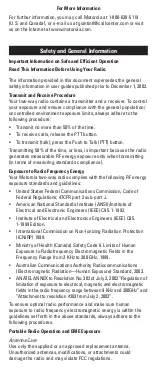 Preview for 2 page of Motorola Talkabout SX900 User Manual