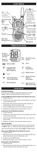 Preview for 5 page of Motorola Talkabout SX900 User Manual