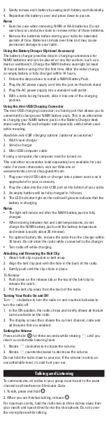 Preview for 6 page of Motorola Talkabout SX900 User Manual