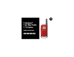 Предварительный просмотр 1 страницы Motorola Talkabout T110 Series Owner'S Manual