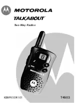 Motorola TALKABOUT T4503 User Manual preview