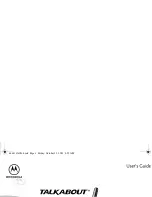 Motorola Talkabout T6400 User Manual preview