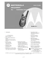 Preview for 1 page of Motorola Talkabout T6525 User Manual