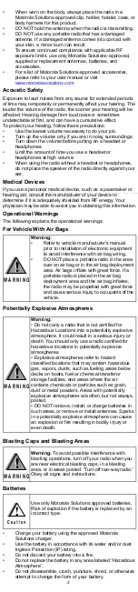 Preview for 2 page of Motorola TALKABOUT T6XX Series User Manual