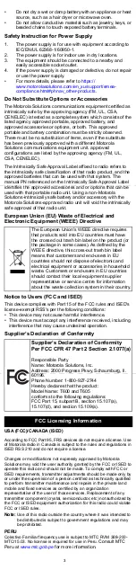 Preview for 3 page of Motorola TALKABOUT T6XX Series User Manual