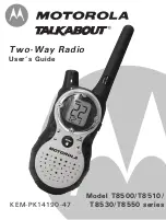 Предварительный просмотр 1 страницы Motorola TALKABOUT T8500 Series User Manual