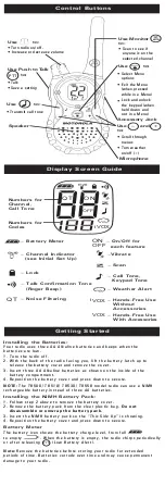 Предварительный просмотр 5 страницы Motorola TALKABOUT T8500 Series User Manual