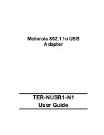 Motorola TER-NUSB1 User Manual preview