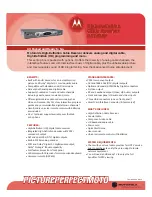 Preview for 1 page of Motorola TIME WARNER DCT6200 Technical Specifications