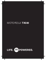 Preview for 2 page of Motorola TX500 Manual