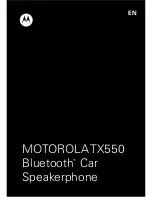 Motorola TX550 User Manual предпросмотр