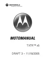 Motorola TXTR x5 User Manual preview