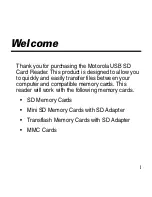 Preview for 3 page of Motorola USB 2.0 SD Quick Start Manual