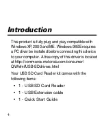 Preview for 6 page of Motorola USB 2.0 SD Quick Start Manual