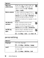 Preview for 58 page of Motorola V190 User Manual