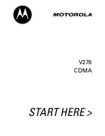 Предварительный просмотр 1 страницы Motorola V276 Start Here Manual