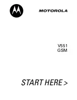 Motorola V551 Start Here Manual preview