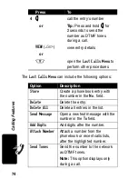 Preview for 74 page of Motorola V60s User Manual