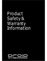 Preview for 1 page of Motorola Verizon Droid Xyboard 10.1 Product Safety & Warranty Information