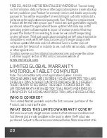 Preview for 22 page of Motorola Verizon Droid Xyboard 10.1 Product Safety & Warranty Information