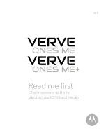 Motorola VERVE ONES ME Read Me First preview