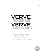 Предварительный просмотр 1 страницы Motorola VERVE ONES ME Read Me First