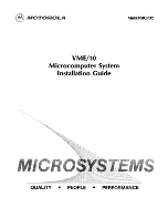 Motorola VME/10 Installation Manual preview