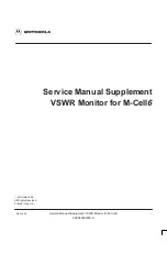 Preview for 5 page of Motorola VSWR Service Manual Supplement