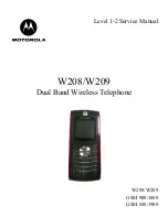 Motorola W208 Refresh Service Manual preview