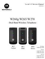 Предварительный просмотр 1 страницы Motorola W260g Service Manual