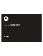 Motorola W372 - User Manual предпросмотр