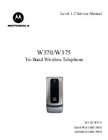 Предварительный просмотр 1 страницы Motorola W375 Service Manual