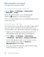 Предварительный просмотр 34 страницы Motorola W418G Getting Started Manual